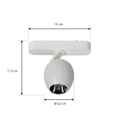 LED-spot 48 V Lumaro, hvid, Ø6cm, plast, dæmpbar^Lindby Online