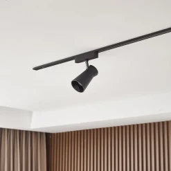 LED-spot 48 V Lumaro, sort, Ø 7 cm, dæmpbar^Lindby