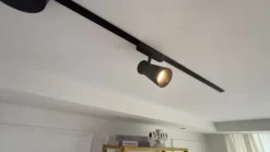 LED-spot 48 V Lumaro, sort, Ø 7 cm, dæmpbar^Lindby