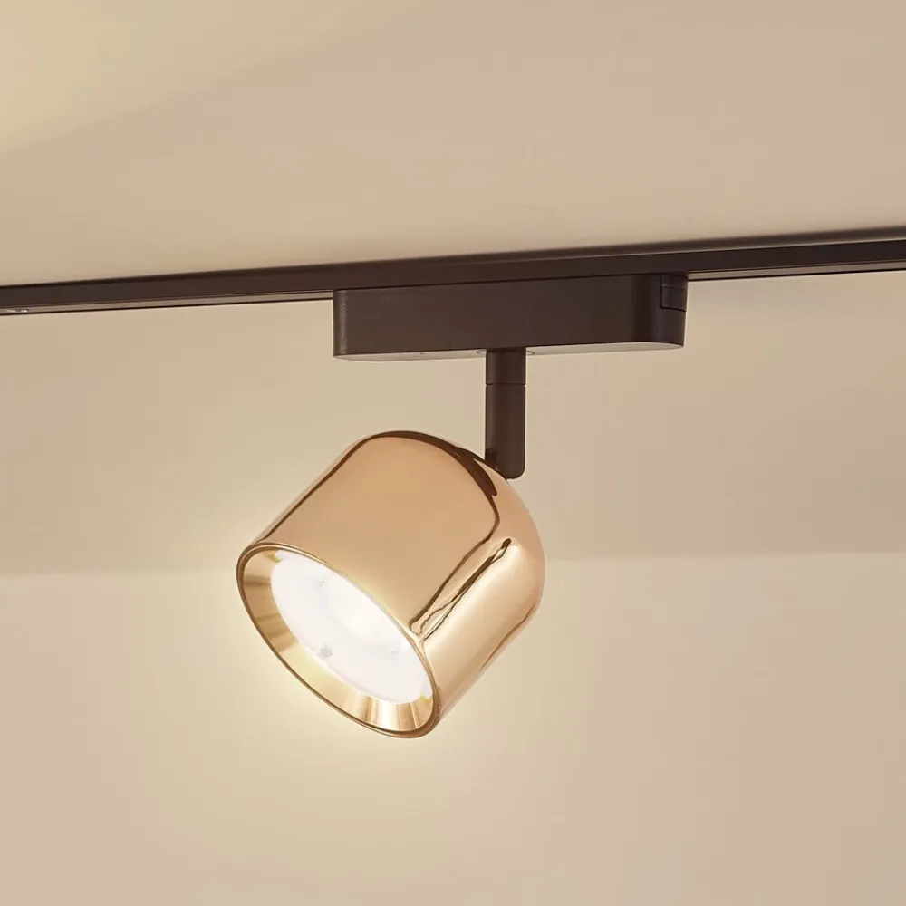 LED-spot 48 V Lumaro, rosaguld, Ø 8,2 cm, aluminium, dæmpbar^Lindby New