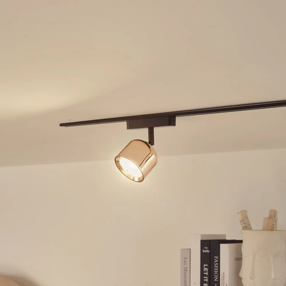 LED-spot 48 V Lumaro, rosaguld, Ø 8,2 cm, aluminium, dæmpbar^Lindby New