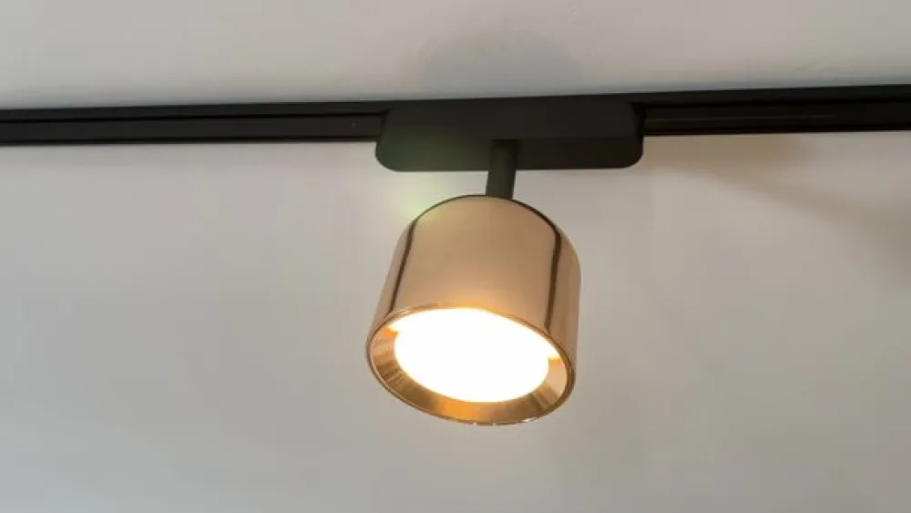 LED-spot 48 V Lumaro, rosaguld, Ø 8,2 cm, aluminium, dæmpbar^Lindby New