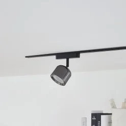 Lindby LED-spot 48 V Lumaro, grå, Ø 8,2 cm, aluminium, dæmpbar