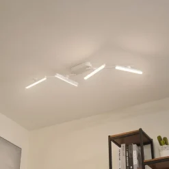 Lindby LED-spotlight Eldrin, hvid, 4 lyskilder, lysliste