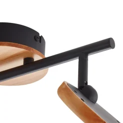 LED-spotlight Manel, træ, 37 cm lang, 2 lyskilder^Lindby New