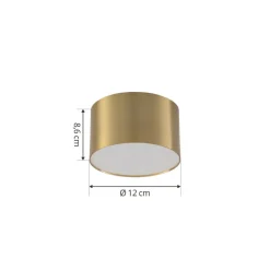 Lindby LED-spotlight Nivoria, Ø11 cm, 9 W, guldfarvet, metal