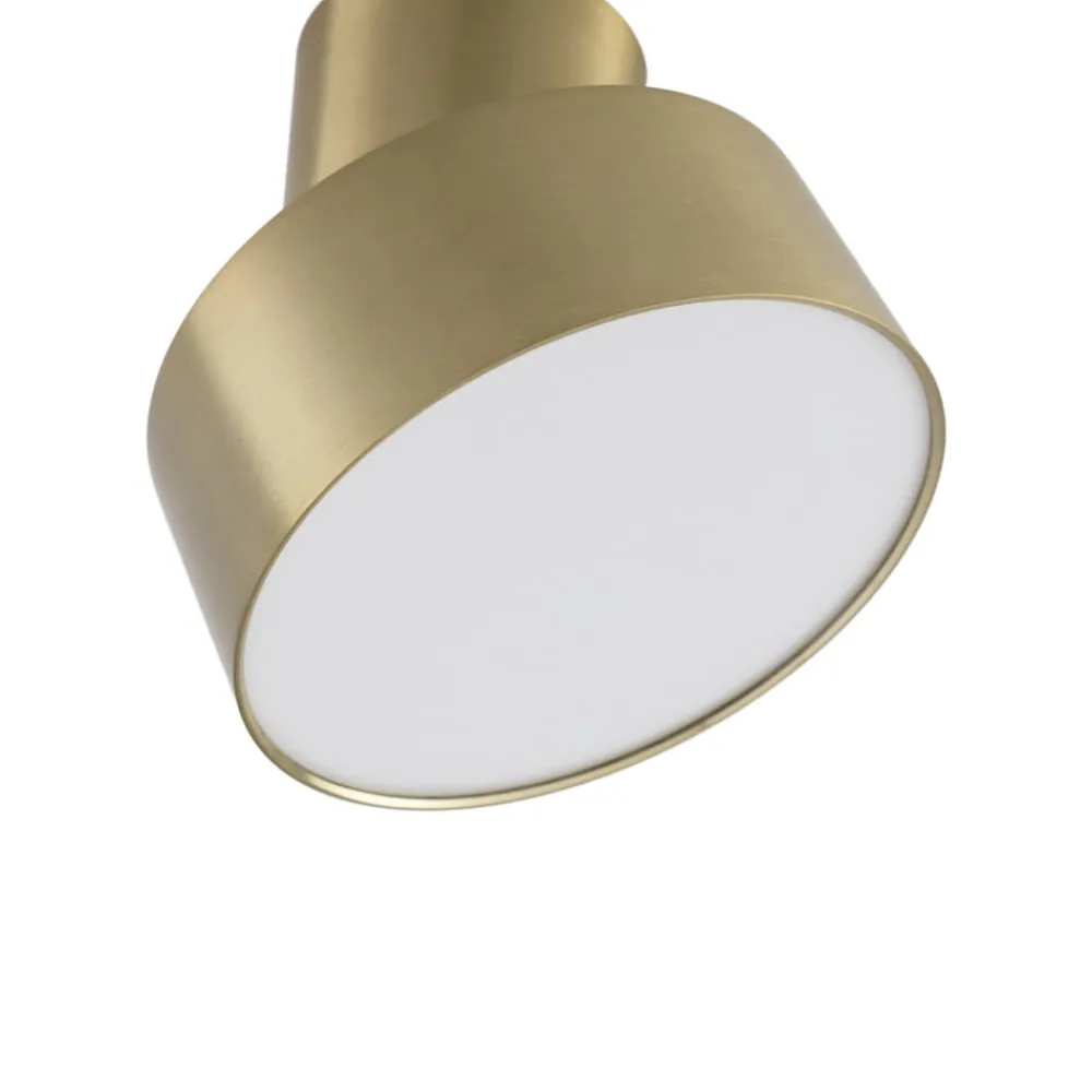 Lindby Loftlamper|Loftlamper>LED-spotlight Nivoria, Ø 14 cm, guldfarvet, drejeligt monteret