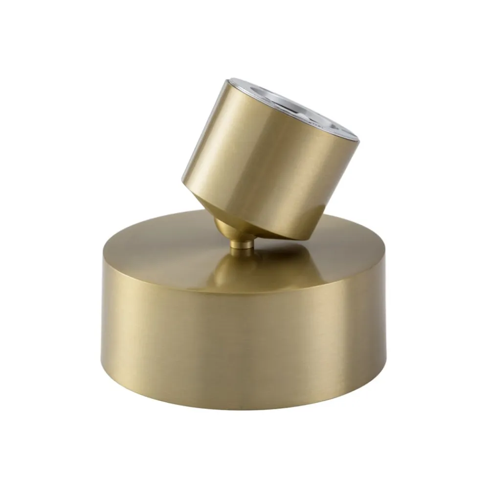 Lindby Loftlamper|Loftlamper>LED-spotlight Nivoria, Ø 14 cm, guldfarvet, drejeligt monteret