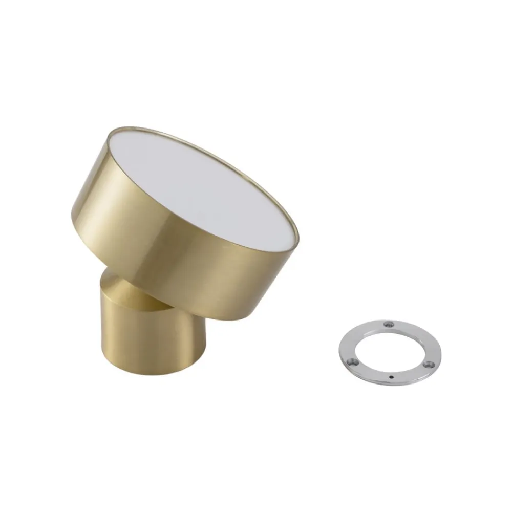 Lindby Loftlamper|Loftlamper>LED-spotlight Nivoria, Ø 14 cm, guldfarvet, drejeligt monteret