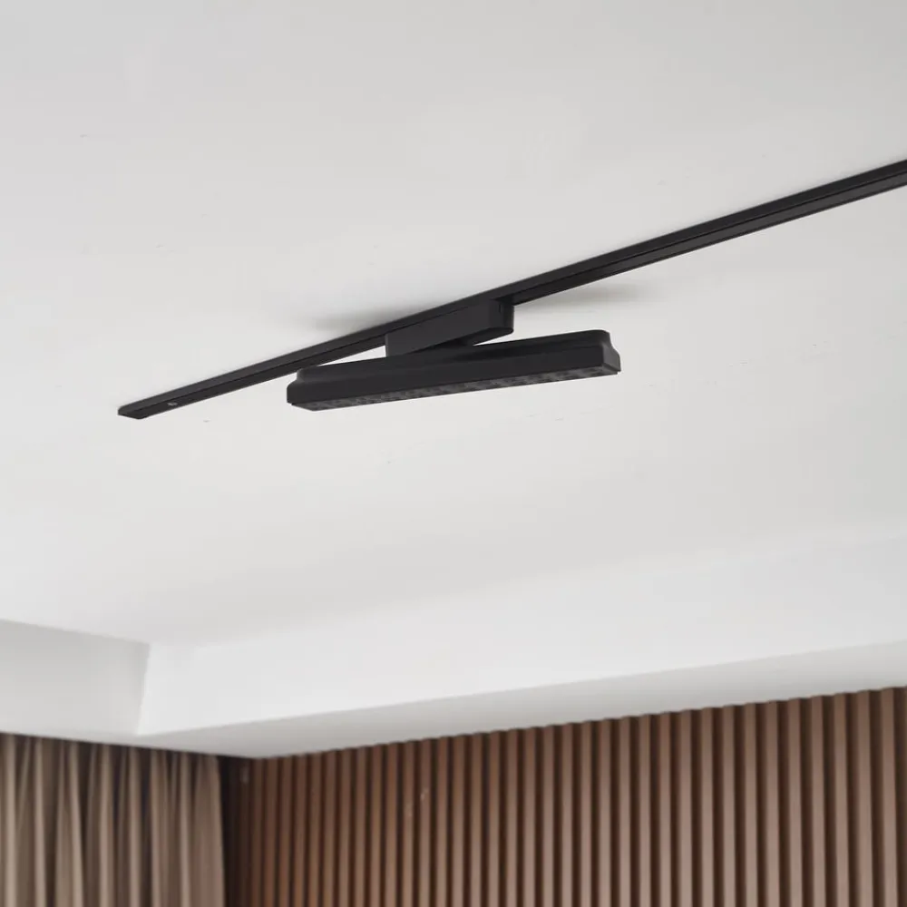 Lindby Skinnesystem>LED-strip 48 V Lumaro, sort, 24 punkter, dæmpbar