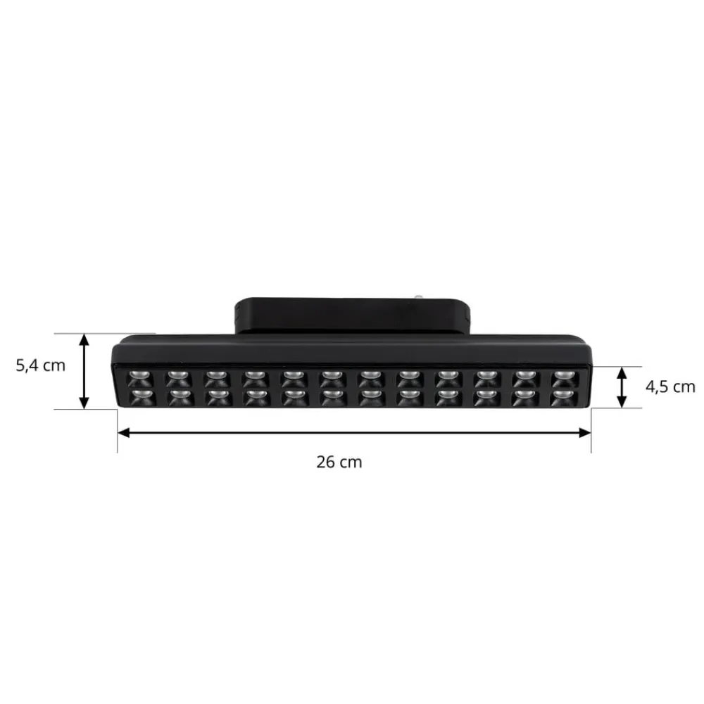 Lindby Skinnesystem>LED-strip 48 V Lumaro, sort, 24 punkter, dæmpbar