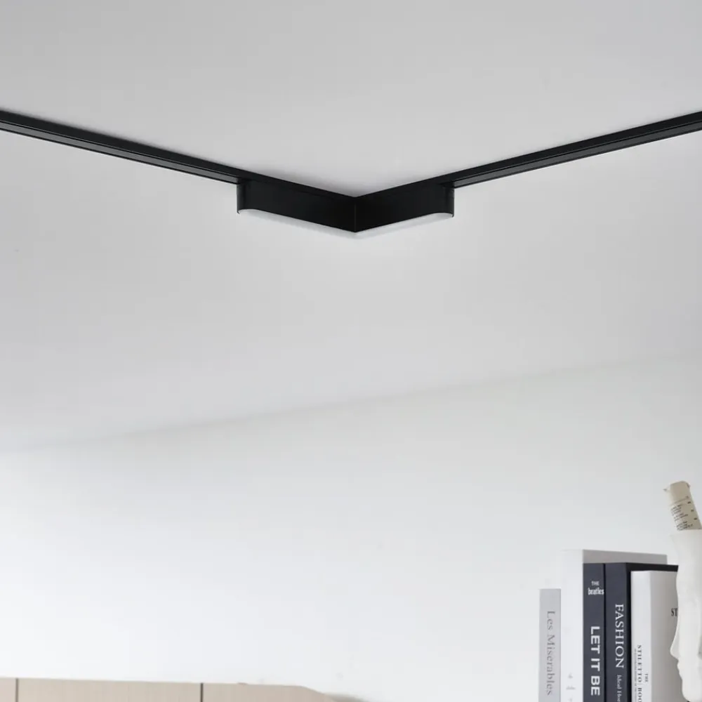 Lindby LED-strip 48V Lumaro, sort, L-formet, dæmpbar