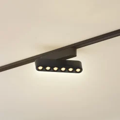 LED-strip 48V Lumaro,sort,6punkter,drejelig,dæmpbar^Lindby New