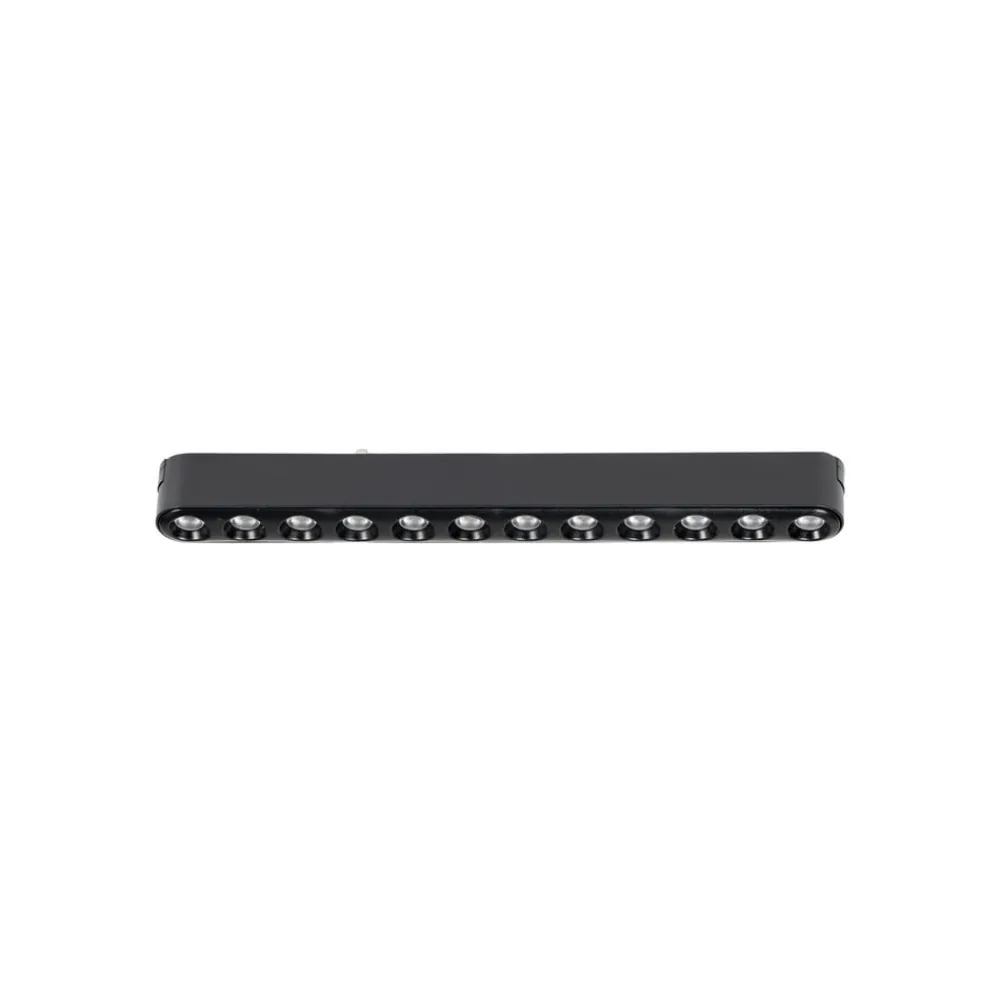 Lindby Skinnesystem>LED-strip 48V Lumaro,sort,12 punkter,2,4cm,dæmpbar
