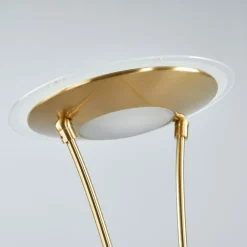 Lindby LED-uplight Eda, højde 180 cm, messing, dæmpbar