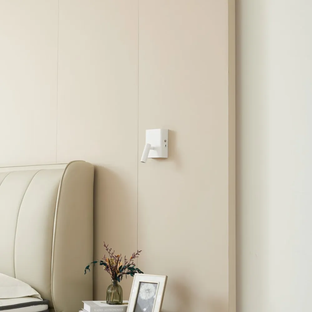 LED-væglampe Agit, hvid, metal, touchdæmper^Lindby New
