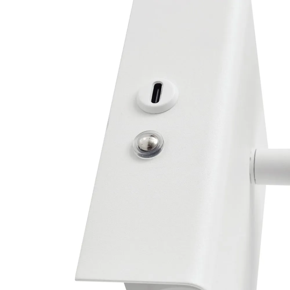 LED-væglampe Agit, hvid, metal, touchdæmper^Lindby New