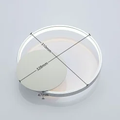 Lindby LED-væglampe Anays, Ø 32 cm, krom/klar, plast