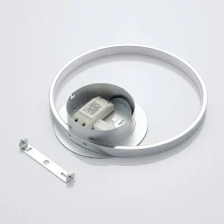 Lindby LED-væglampe Anays, Ø 32 cm, krom/klar, plast