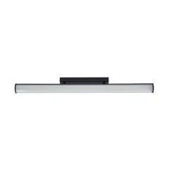 Lindby LED-væglampe Kirka, sort, metal, IP44, 90 cm, CCT