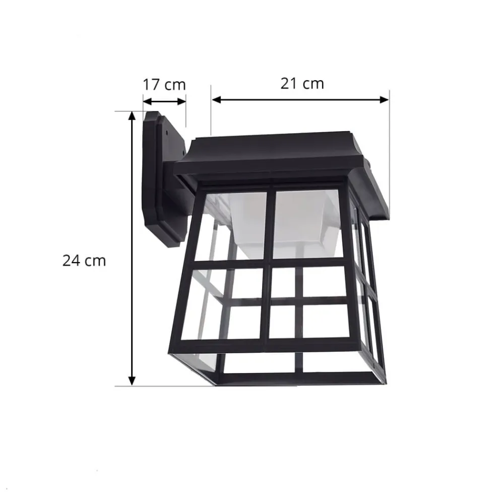 Lindby LED-væglampe Latarka, højde 24 cm, sensor