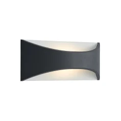 Lindby LED-væglampe Mathea, 30 cm, antracit, aluminium, IP65
