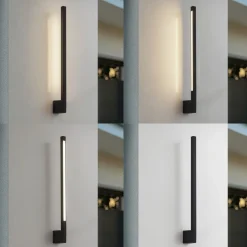 LED-væglampe Neano, 60 cm, sort, metal, IP54^Lindby Sale