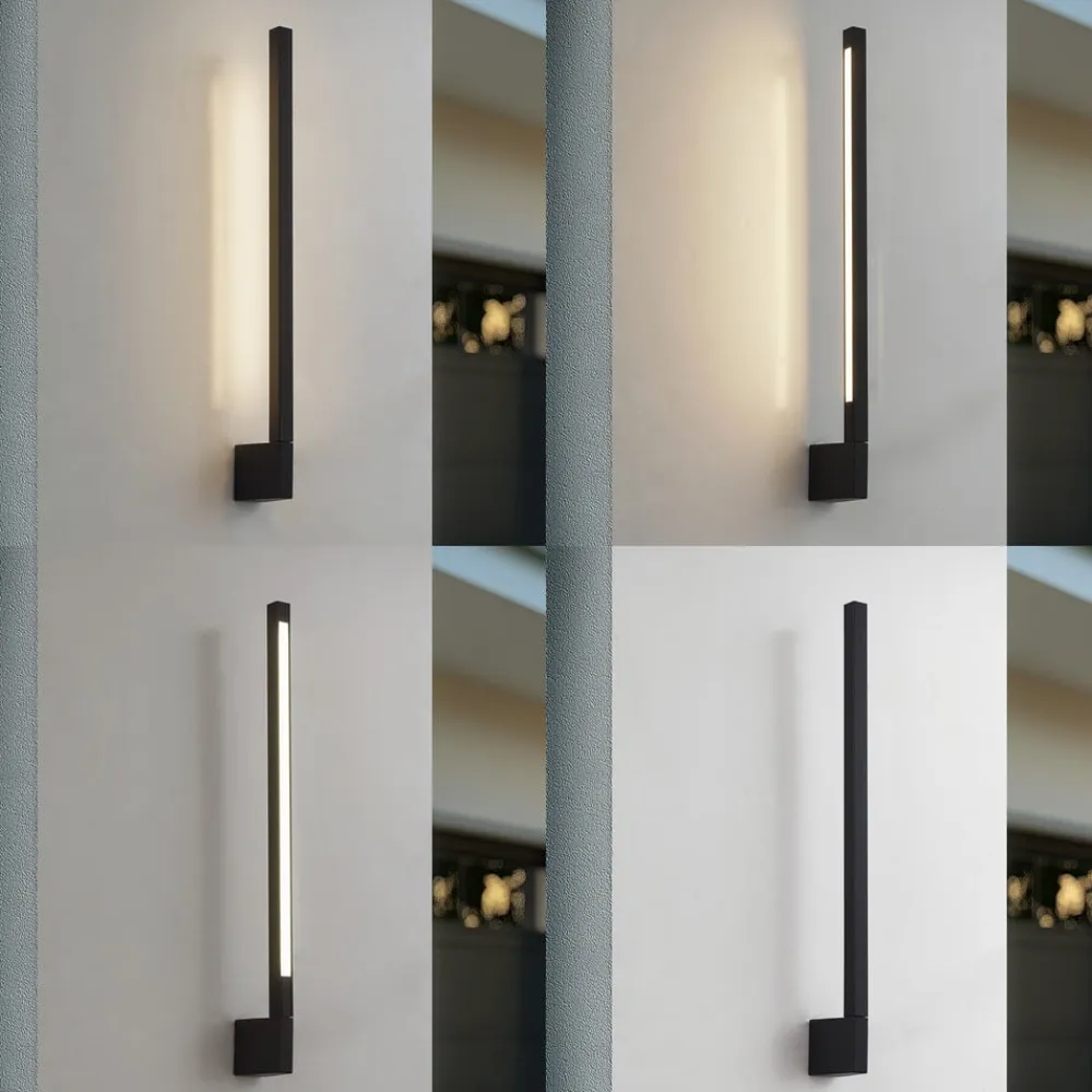 LED-væglampe Neano, 60 cm, sort, metal, IP54^Lindby Sale