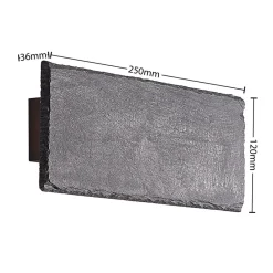 LED-væglampe Peetu, 22 cm lang, skifer, dæmpbar^Lindby Best