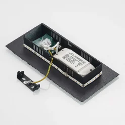 LED-væglampe Peetu, 22 cm lang, skifer, dæmpbar^Lindby Best