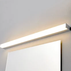 LED-væglampe Philippa, kantet, 89 cm, krom, IP44^Lindby