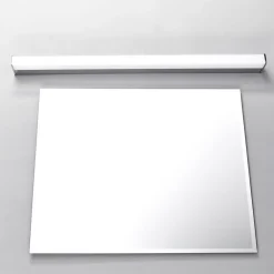 LED-væglampe Philippa, kantet, 89 cm, krom, IP44^Lindby