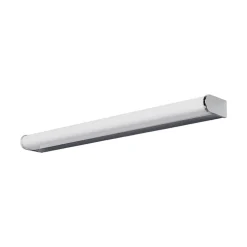 Lindby LED-væglampe Philippa, afrundet, 58 cm, krom, IP44