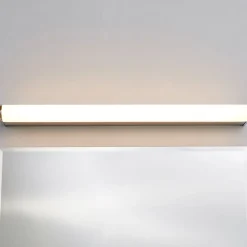 Lindby LED-væglampe Philippa, afrundet, 58 cm, krom, IP44