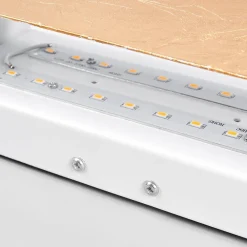 Lindby LED-væglampe Quentin, 23 cm bred, guldfarvet, metal