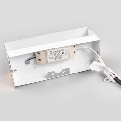 Lindby LED-væglampe Quentin, 23 cm bred, guldfarvet, metal