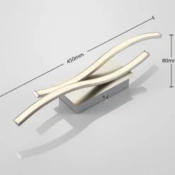 LED-væglampe Safia, 45 cm, nikkelfarvet, metal^Lindby Hot