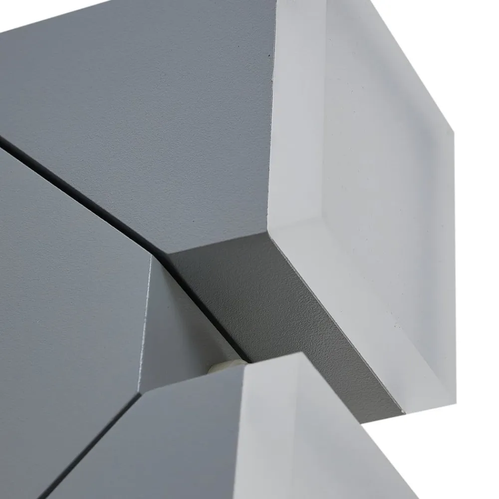 Lindby Væglamper>LED-væglampe Sally, 22 cm, grå, IP54, sensor