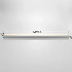 LED-væglampe til badeværelset Layan, 120 cm, krom, metal^Lindby New
