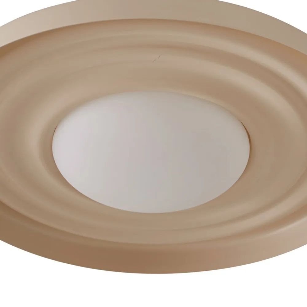 Lindby Gang|Væglamper>LED-væglampe Waves, beige, Ø 43 cm, metal