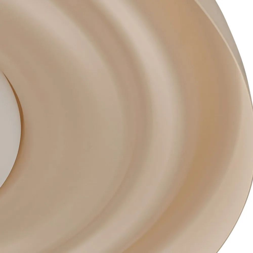 Lindby Gang|Væglamper>LED-væglampe Waves, beige, Ø 43 cm, metal