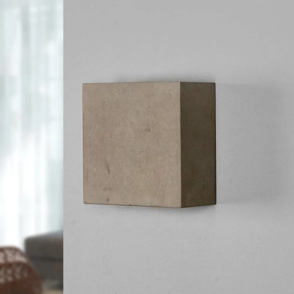 LED-væglampe Yva, grå, beton, 13 x 13 cm, op/ned^Lindby Clearance