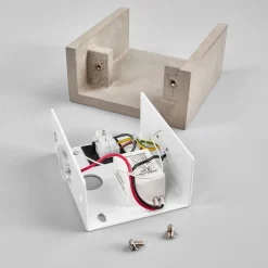 LED-væglampe Yva, grå, beton, 13 x 13 cm, op/ned^Lindby Clearance