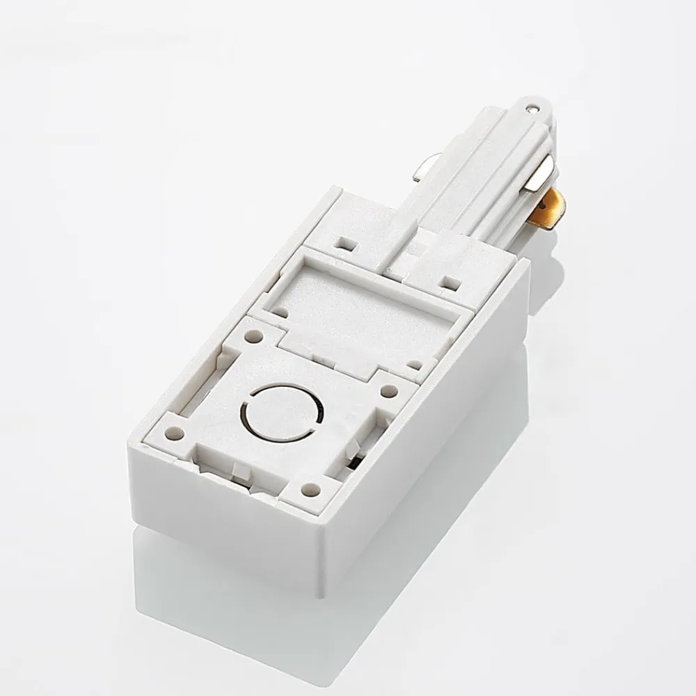 Lindby Skinnesystem>Linaro end feed, hvid, 1-faset system