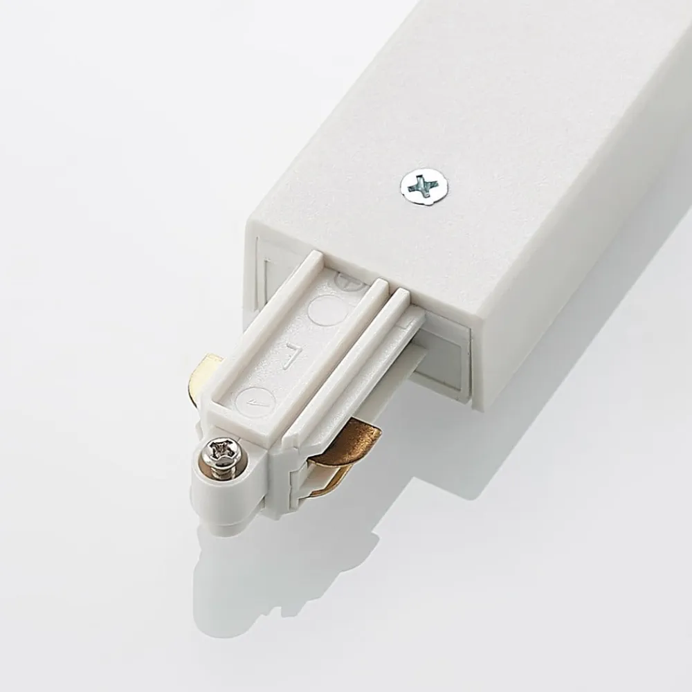 Lindby Skinnesystem>Linaro end feed, hvid, 1-faset system