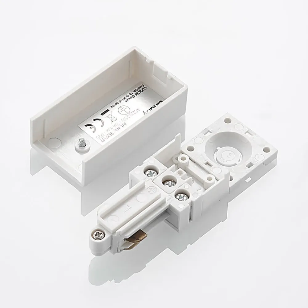 Lindby Skinnesystem>Linaro end feed, hvid, 1-faset system