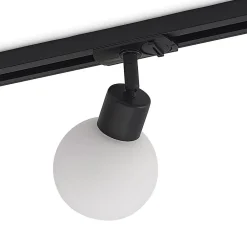 Lindby Linaro skinnespot, E14, sort, Ø 10 cm, 1-faset