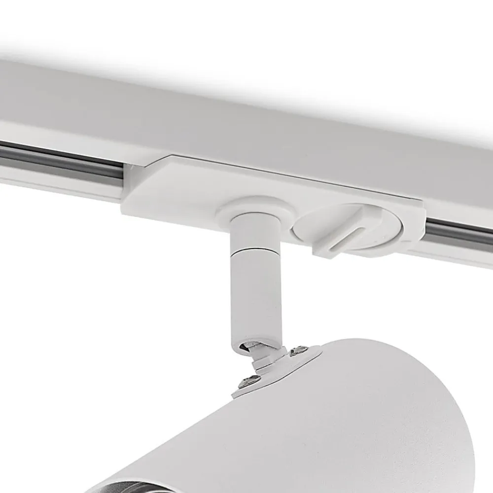 Lindby Linaro skinnespot, GU10, Ø 6 cm, hvid, 1-faset