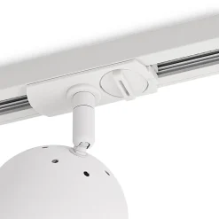 Lindby Linaro skinnespot, GU10, Ø 9 cm, hvid, 1-faset