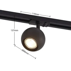 Linaro skinnesystem, GU10, 4 lyskilder, sort, Ø 9 cm^Lindby Online